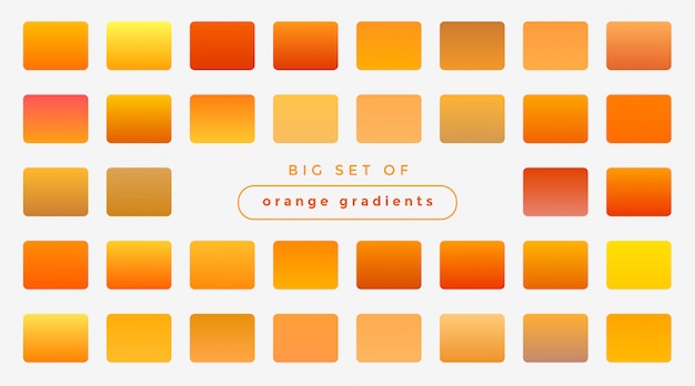 Free Vector set of bright orange and yellow gradients