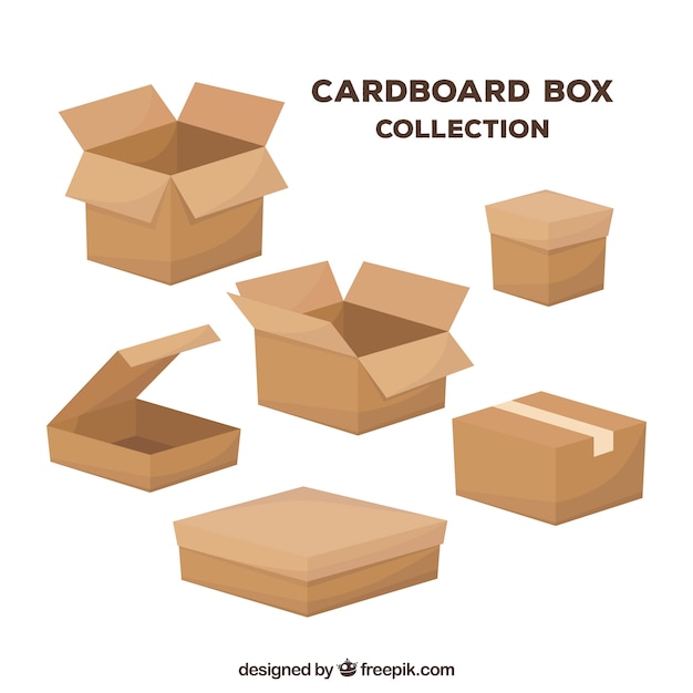 Set of cardboard boxes to shipping