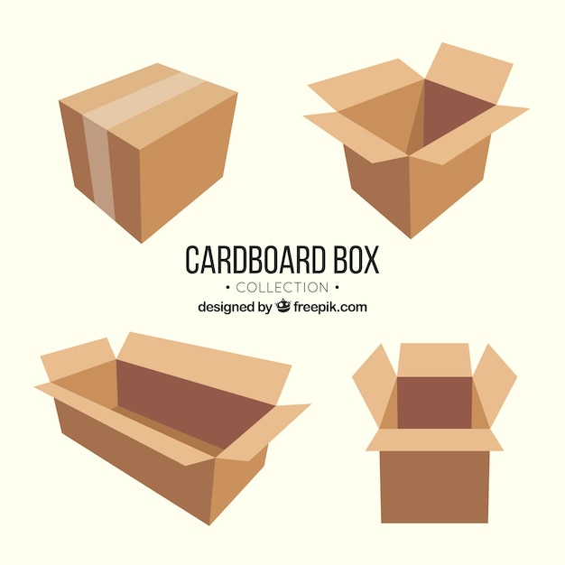 Set of cardboard boxes to shipping