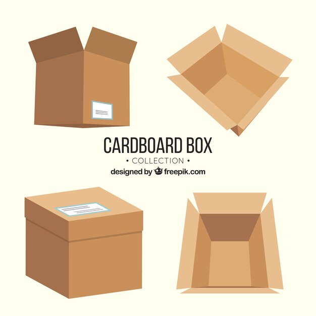 Set of cardboard boxes to shipping