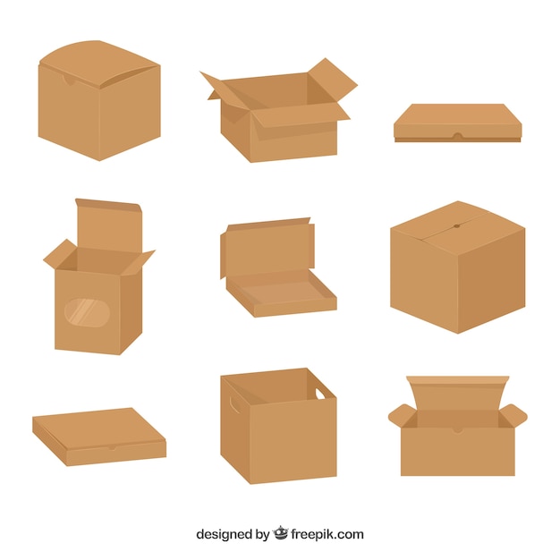 Set of cardboard boxes to shipping