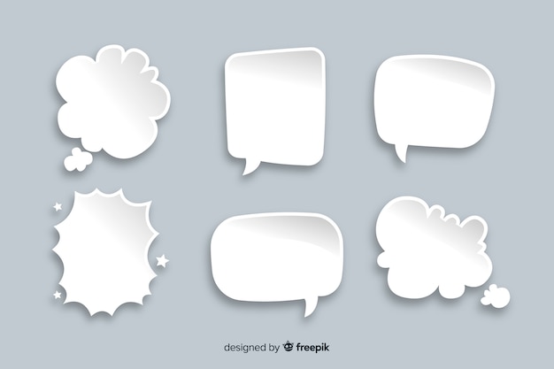 Set of chat bubbles in comic style