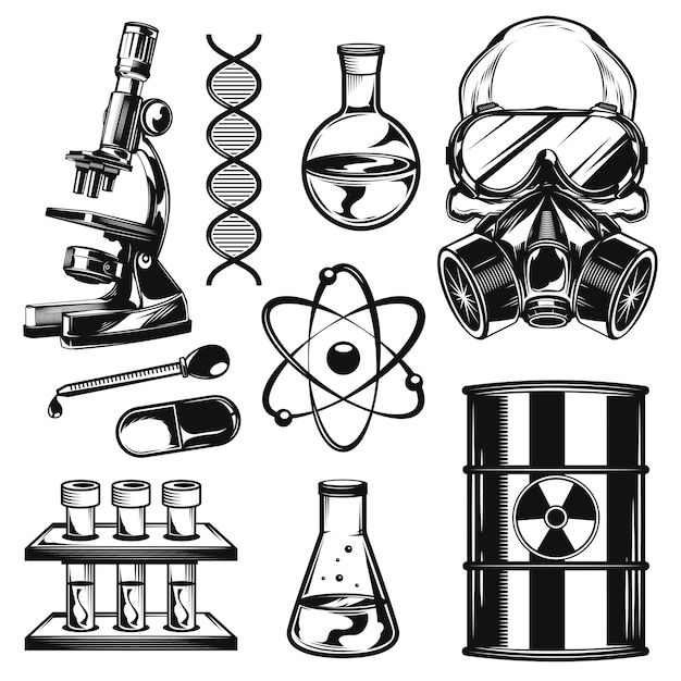 Free Vector set of chemistry elements