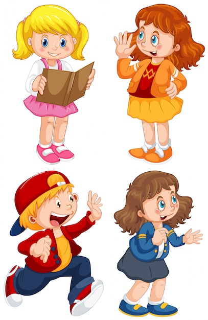 Set of children character