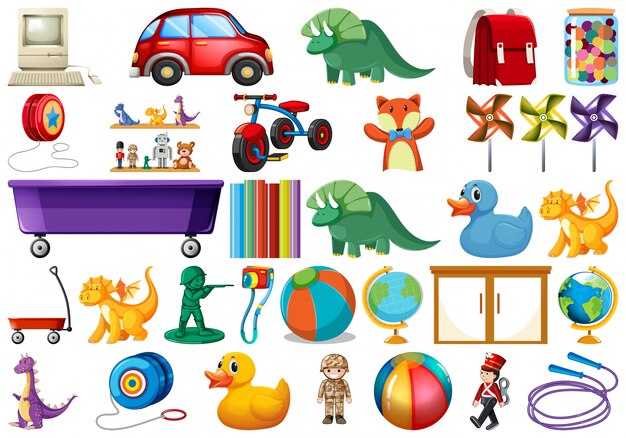 Set of children toys