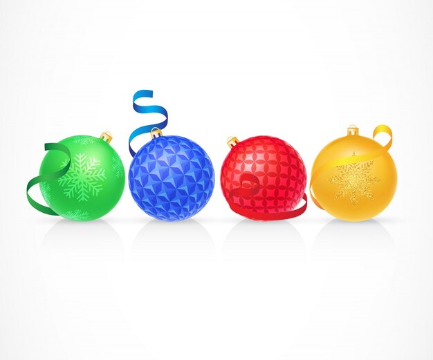 Set of Christmas Balls Illustration