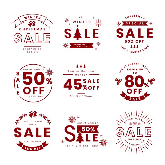 Set of Christmas promotion vectors