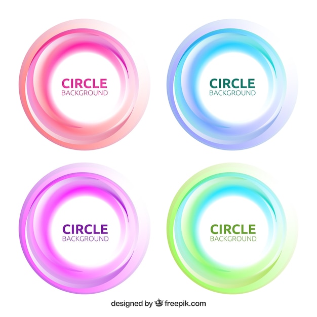 Set of circles background