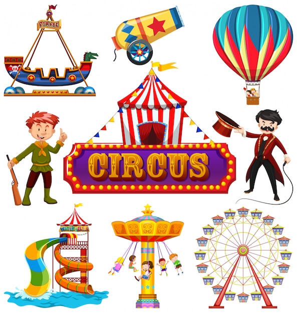 Set of circus element