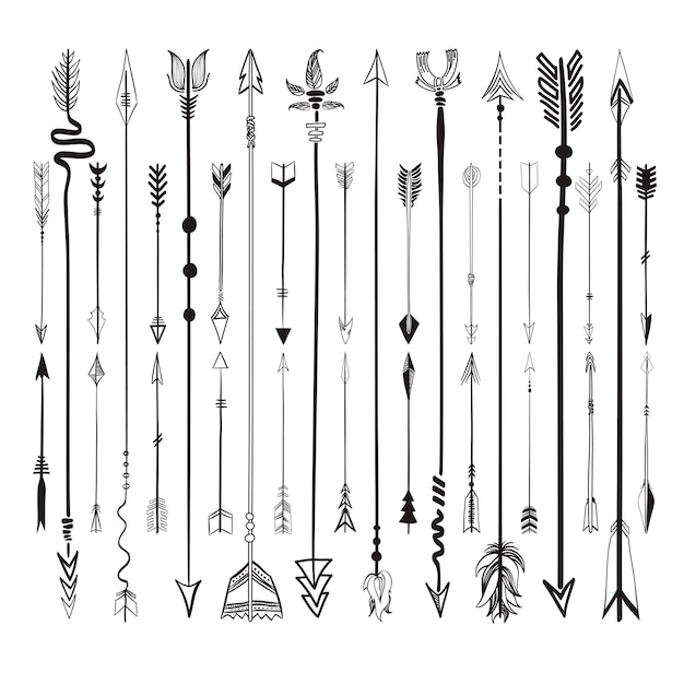 Set collection of arrows icons 