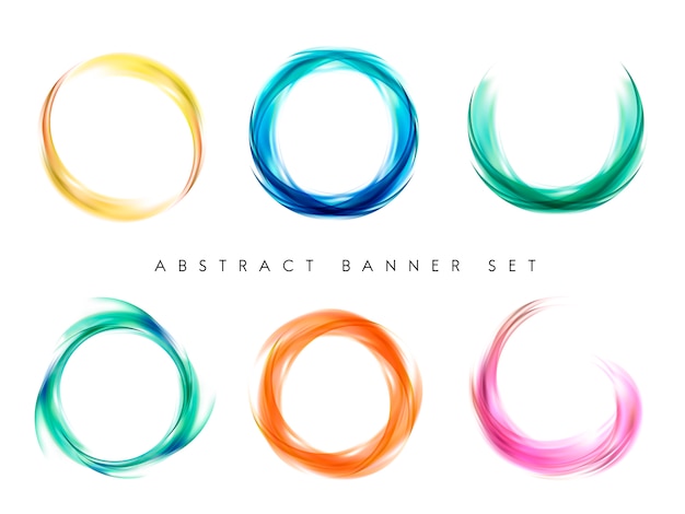 Free Vector set of colorful abstract background design