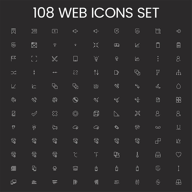 Set of computer icon vectors