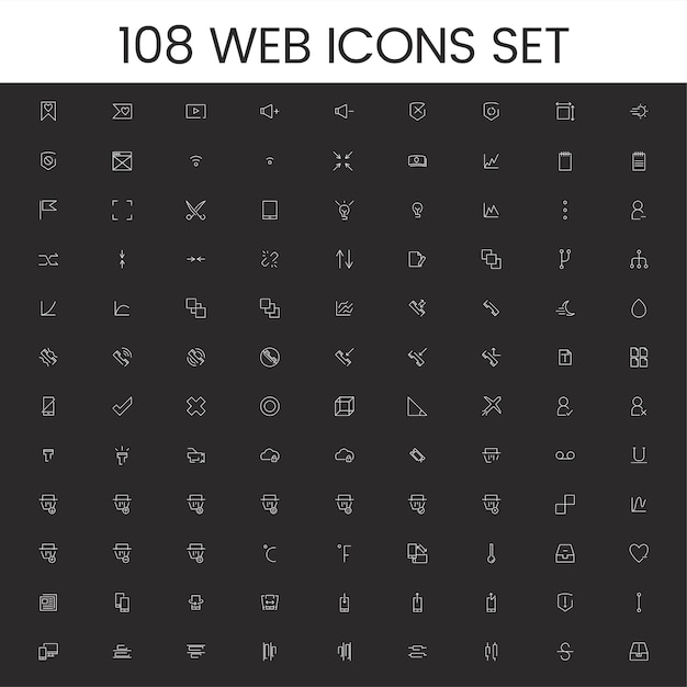 Set of computer icon vectors