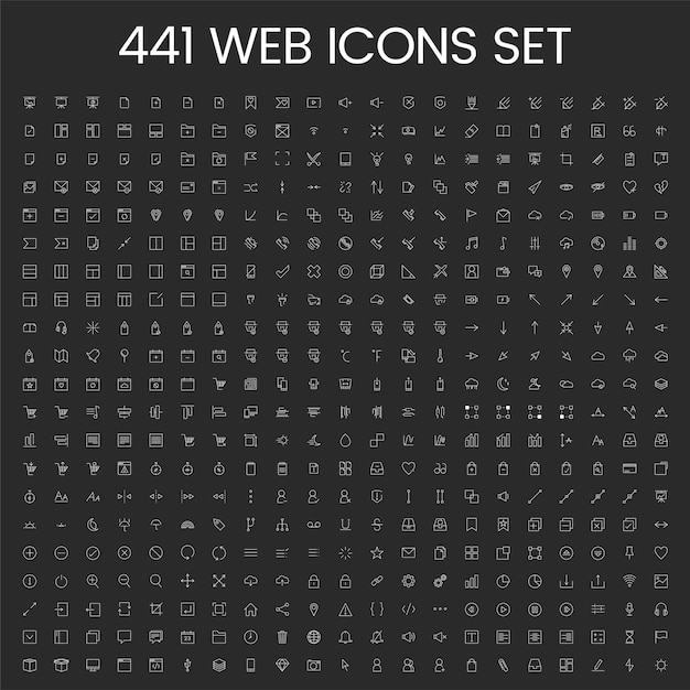 Set of computer icon vectors