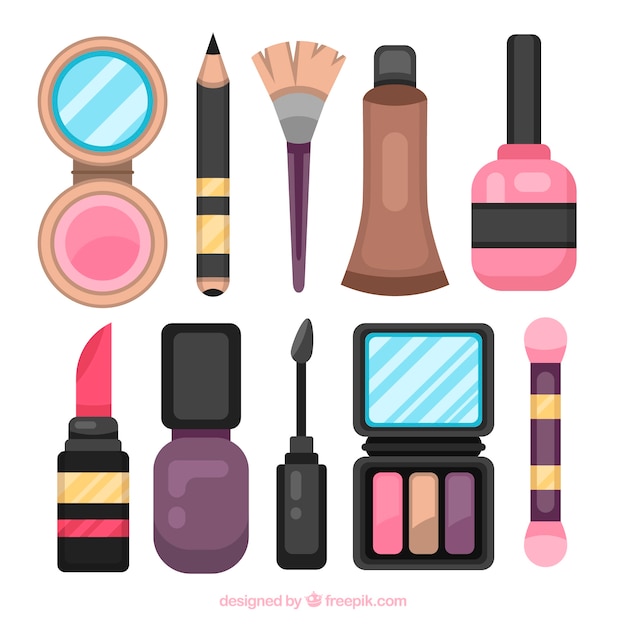 Free Vector set of cosmetics