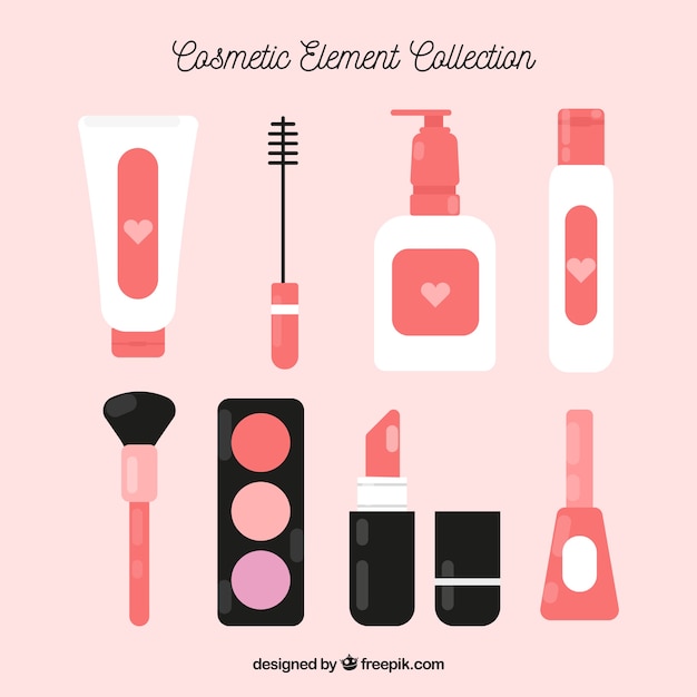 Free Vector set of cosmetics