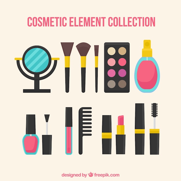 Free Vector set of cosmetics