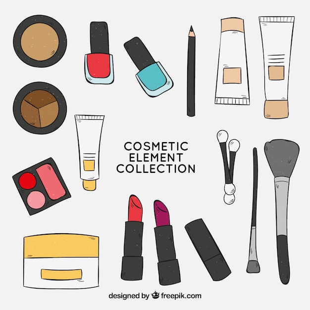 Free Vector set of cosmetics