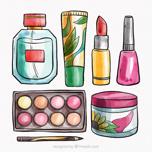 Free vector set of cosmetics