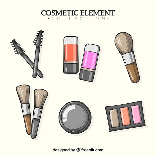 Free Vector set of cosmetics