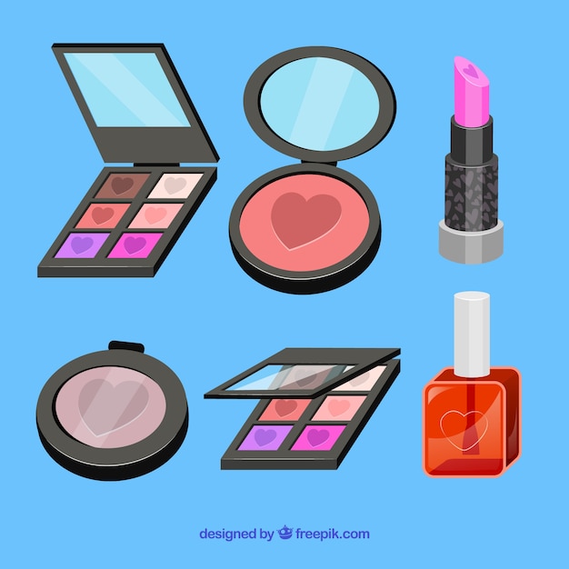 Free Vector set of cosmetics