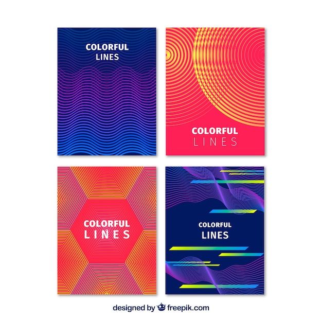 Free vector set of covers with abstract lines