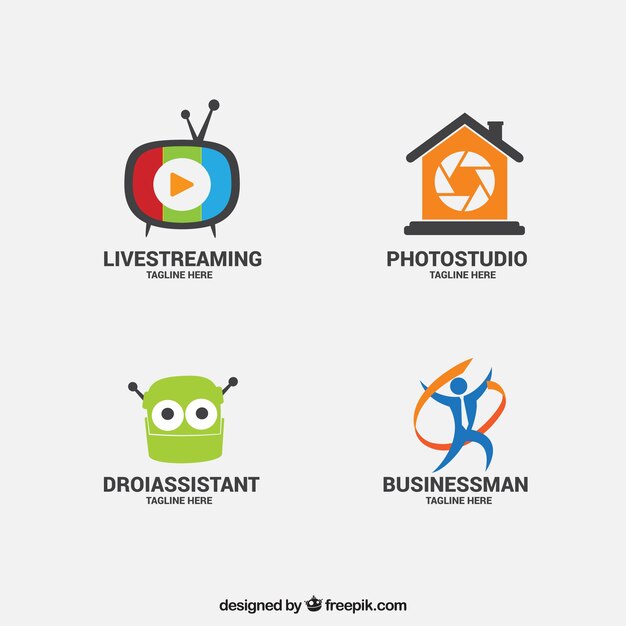 Set of creative logos