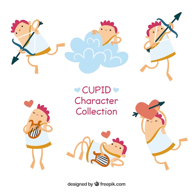 Set of cupid characters