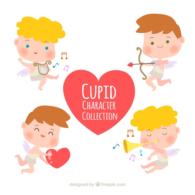 Set of cupid characters