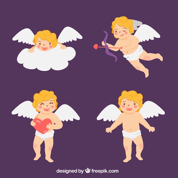 Set of cupid characters