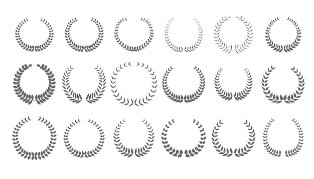 Free Vector set of decorative wreath frame background for wedding or anniversary event