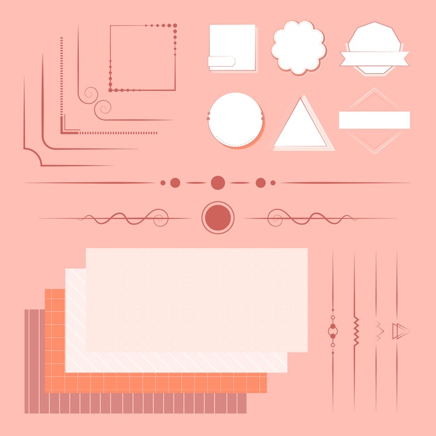 Free vector set of design elements vector