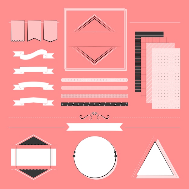 Set of design elements vector