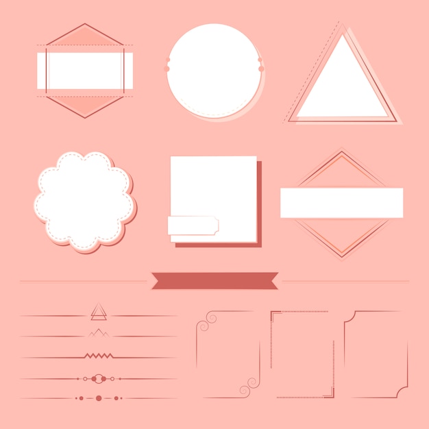 Set of design elements vector