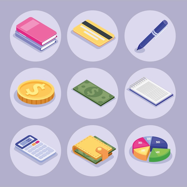 Free Vector set designs of budget management