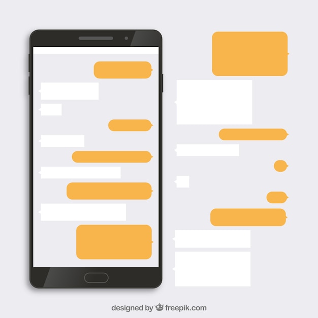 Free Vector set of different bubbles chat for messenger app