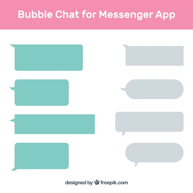 Free vector set of different bubbles chat for messenger app