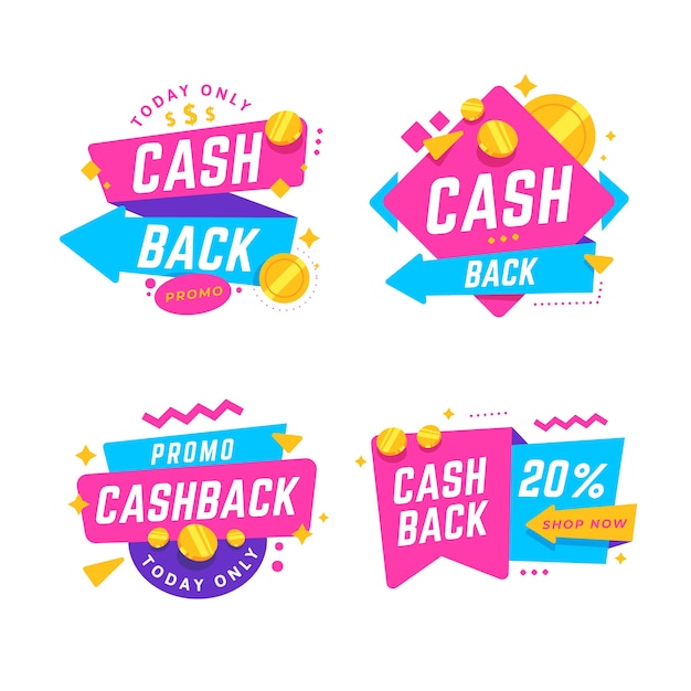 Set of different cashback labels