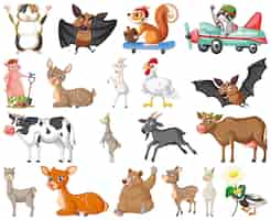 Free vector set of different kids of animals