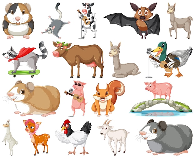 Free vector set of different kinds of animals