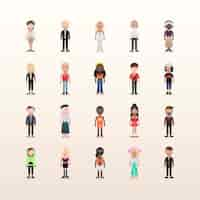 Free vector set of diverse avatars