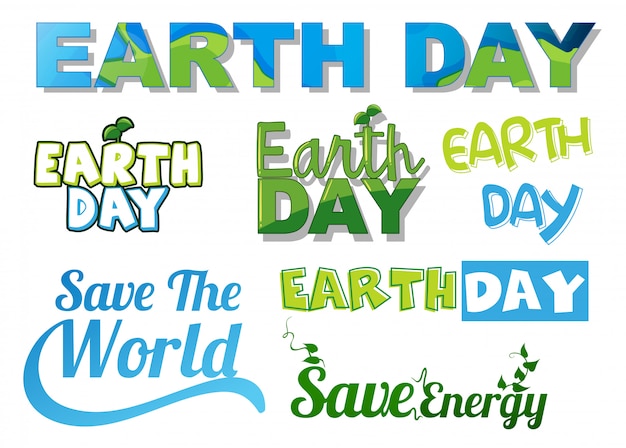 Free Vector set of earth letters