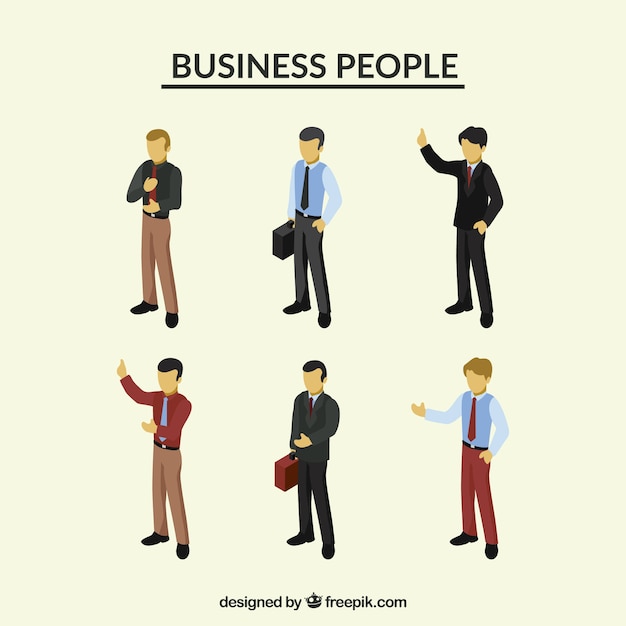 Free Vector set of elegant entrepreneurs