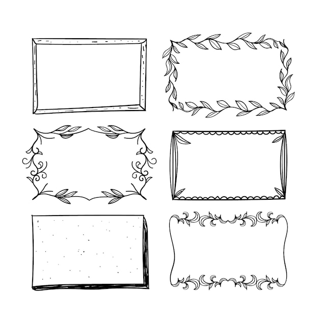 Free Vector set of elegant ornamental frames