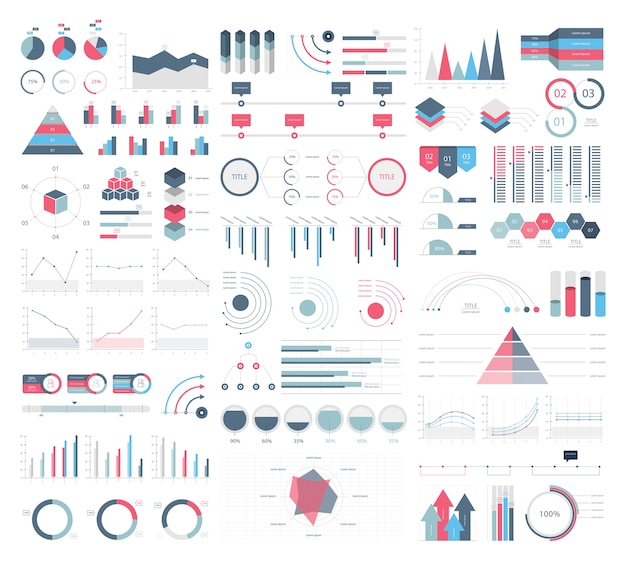 Free Vector set elements of infographic