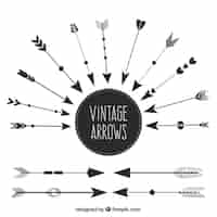 Free vector set of ethnic vintage arrows