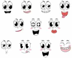 Free vector set of facial expression