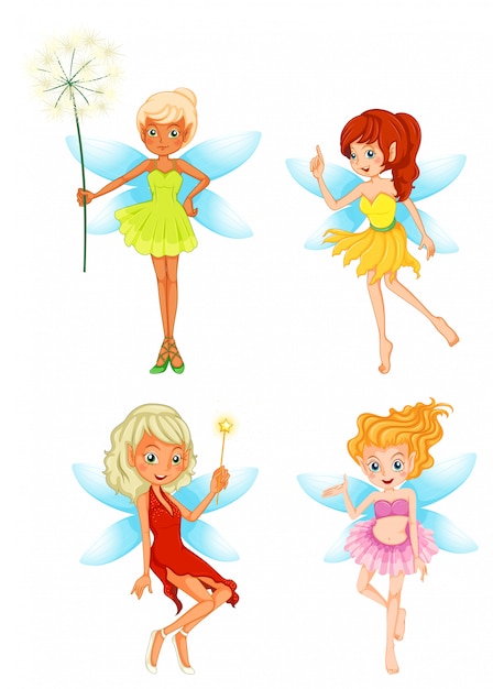 Set of fairy character