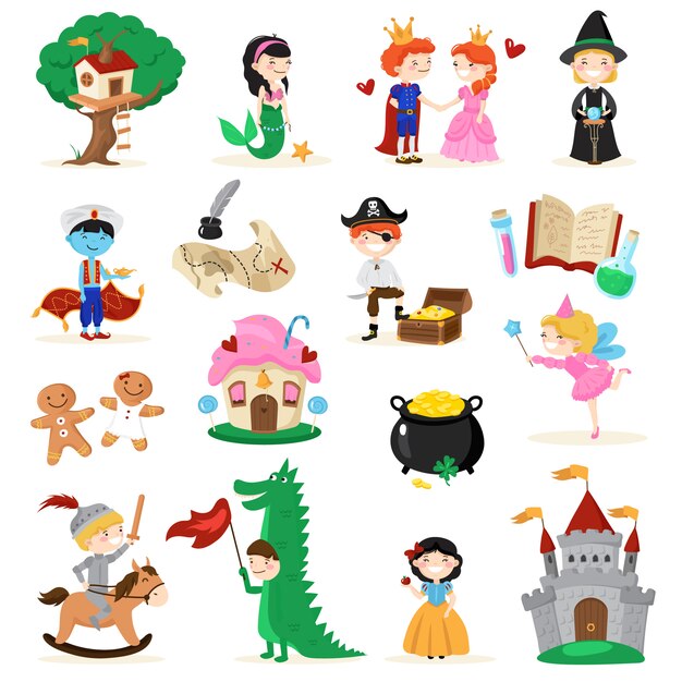 Set of fairytale characters 