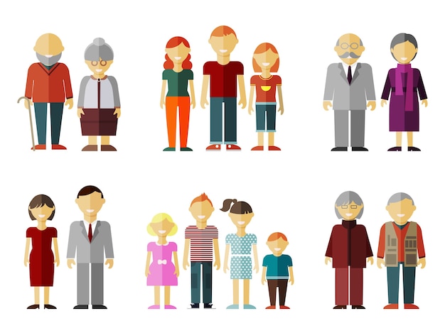 set of families in flat style.